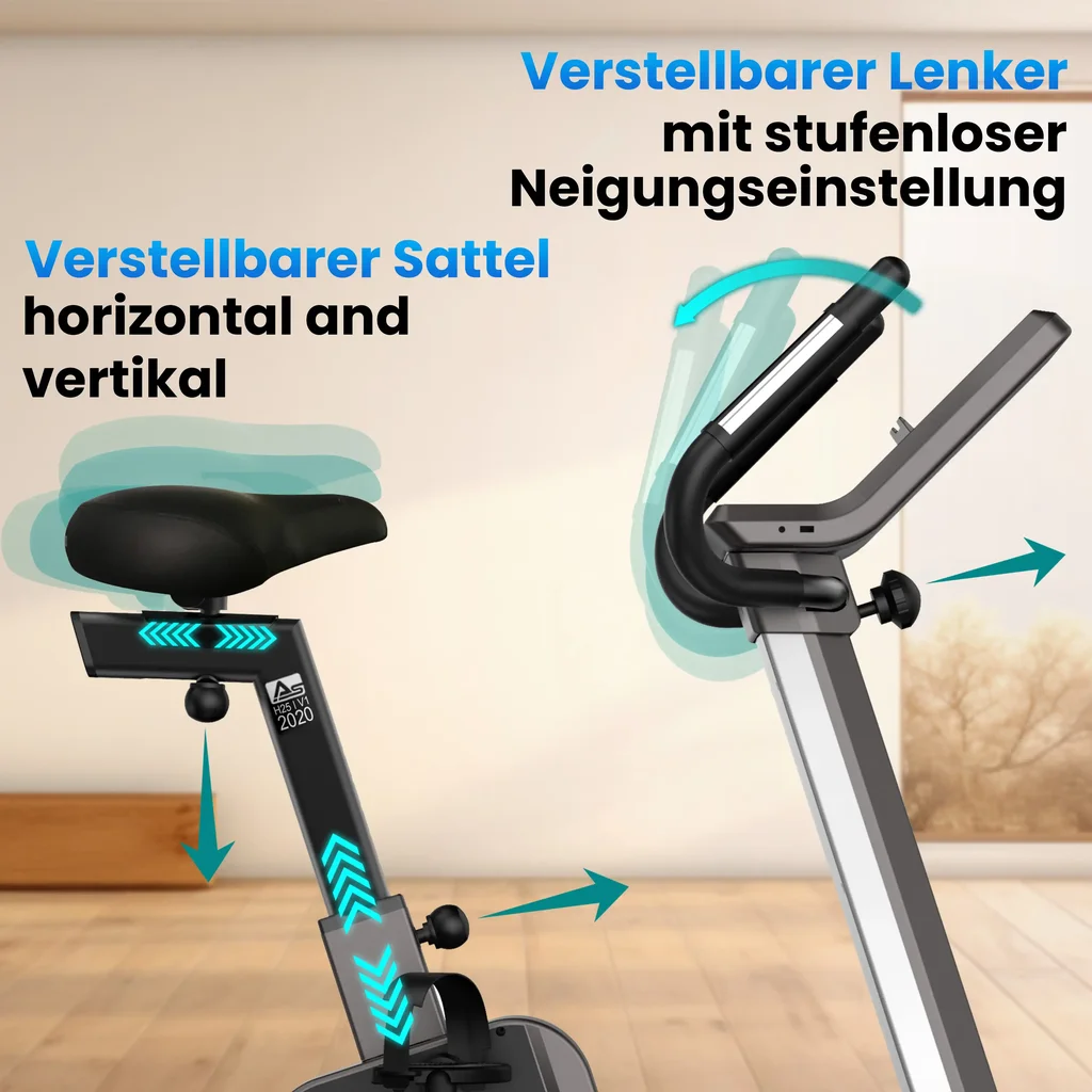 Ergometer Studio Pro H25 – Heimtrainer Verstellbarer Sattel