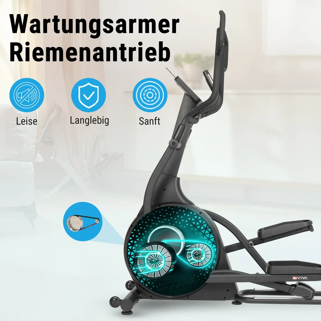 AsVIVA Cross Trainer Smart E4 Pro – Belt Drive