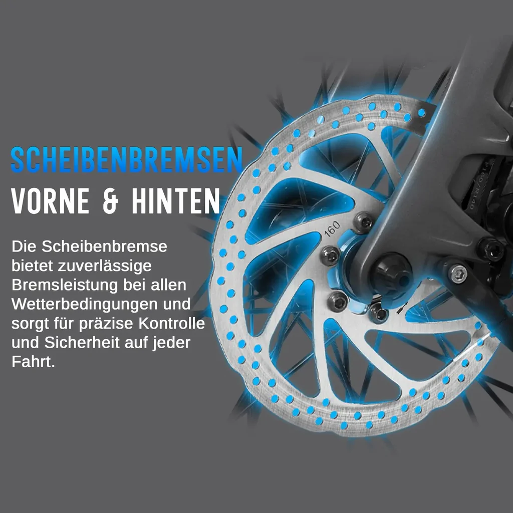 E-Bike Klapprad Stadtfalter B13 – Faltrad Scheibenbremsen