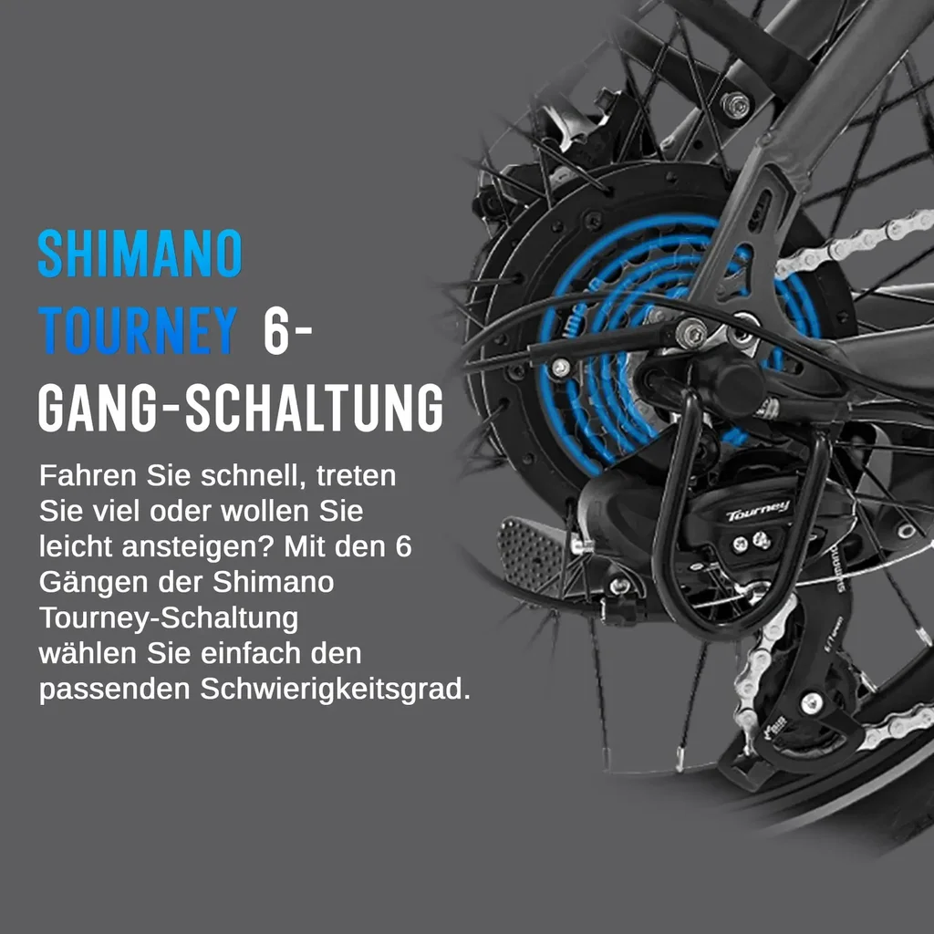 E-Bike Klapprad Stadtfalter B13 – Faltrad Shimano Schaltung