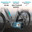 AsVIVA City E-Bike Stadtfalter B14 – Gray/White – Motor