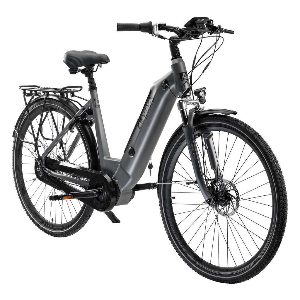 AsVIVA City E-Bike Stadtfalter B14 – Gray/White – View 21