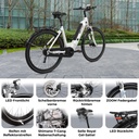AsVIVA City E-Bike Stadtfalter B14 – Gray/White – View 2