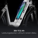 AsVIVA City E-Bike Stadtfalter B14 – Gray/White – View 4