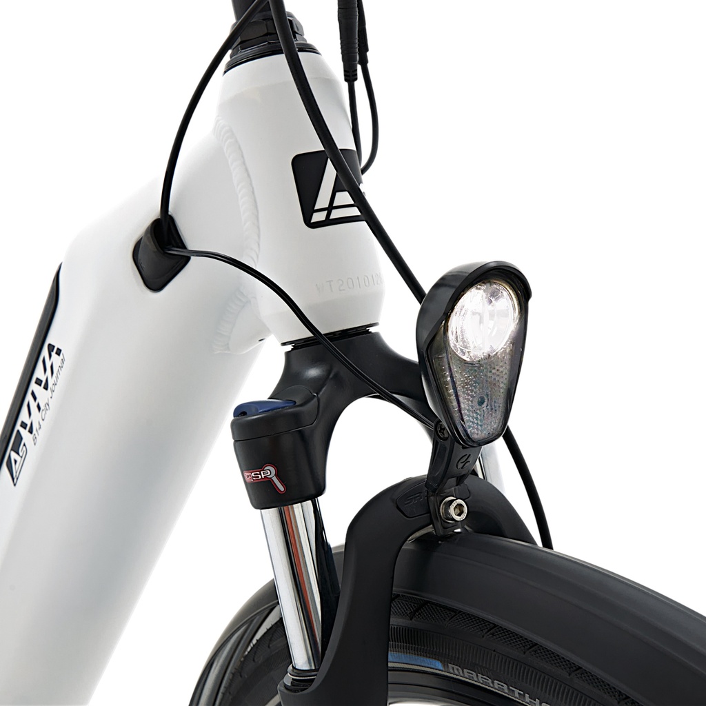 AsVIVA City E-Bike Stadtfalter B14 – Gray/White – View 14