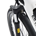 AsVIVA City E-Bike Stadtfalter B14 – Gray/White – Suspension Fork