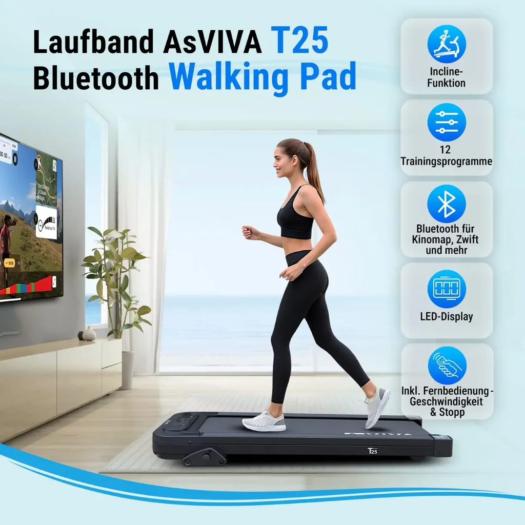 Walking Pad & Laufband Smart T25 – Ausstattung