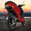 [EM1_RED] electric motor scooter AsVIVA EM1 red - product view