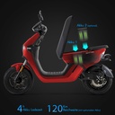 [EM1_RED] electric motor scooter AsVIVA EM1 red - product view