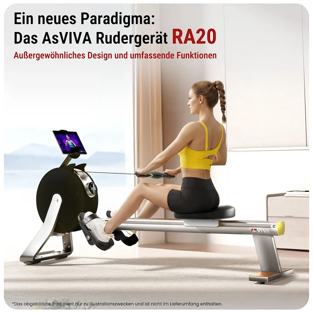 AsVIVA Rowing Machine PowerGen RA20 in Black - Design and Features
