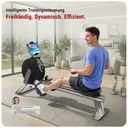 AsVIVA rowing machine PowerGen RA20 in black - intelligent workout control