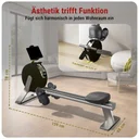 AsVIVA RA20 Rowing Machine in Black, Stored Upright and Space-Saving