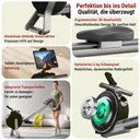 Equipment details of the AsVIVA rowing machine RA20 in black