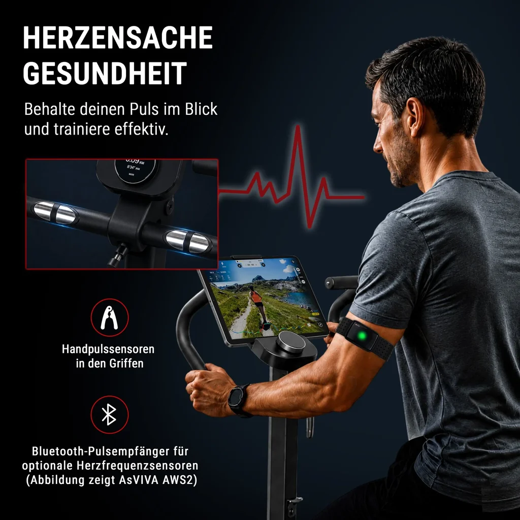Ergometer Heimtrainer LED H12 Tiefeinsteiger – 3000x3000