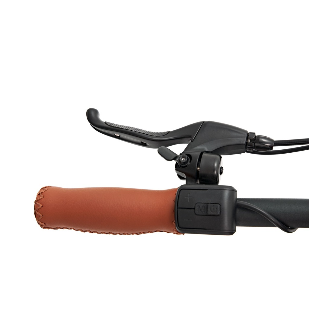Leather-Look Grip and Brake Lever on the B15 in Gray