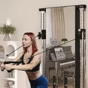 Dual training on the AsVIVA home gym MG9 with two independently usable cable pulleys
