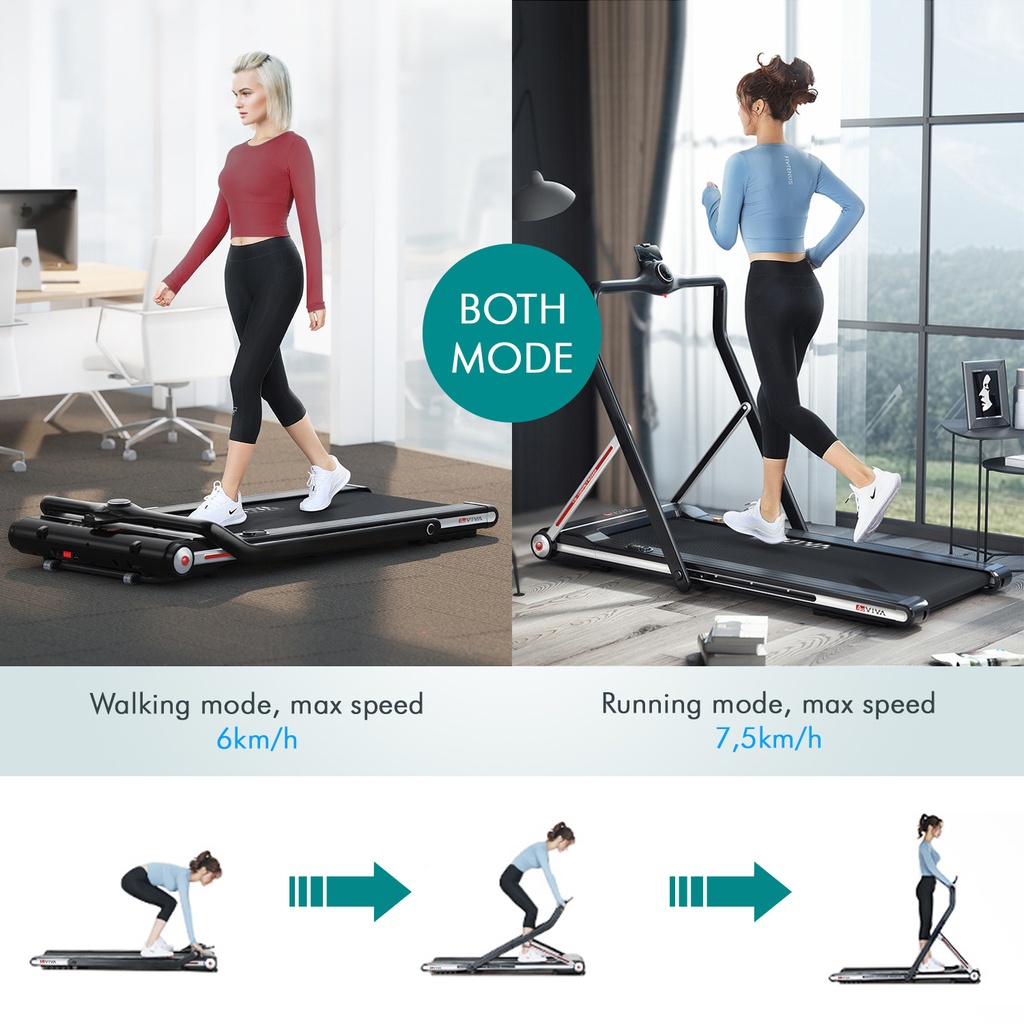 AsVIVA T19 – walking mode up to 6 km/h and running mode up to 7.5 km/h