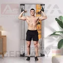 Strength training on the space-saving wall-mounted AsVIVA home gym MG9 Dual