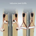 Ropes and handles included with the AsVIVA MG7 cable station for a varied strength workout