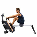 AsVIVA 3D RA12 Rower rowing machine in full side view with magnetic resistance and ergonomic seat