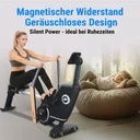 Magnetic resistance system of the AsVIVA RA12 rowing machine for quiet and low-wear rowing