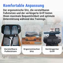 Comfortable ergonomic seat of the AsVIVA Water Rowing Machine RA18 Pro for long workouts