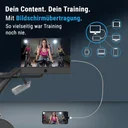 Screen mirroring of the AsVIVA Speedbike S11S transfers workout content to the large screen