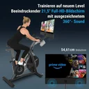 Large display of the AsVIVA Speedbike S11S clearly shows all important workout metrics