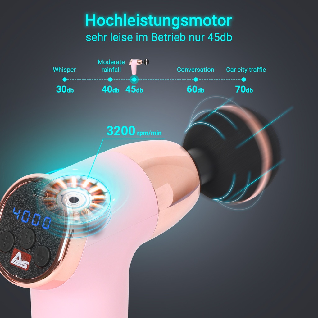 AsVIVA MGN2 massage gun, rosé – motor
