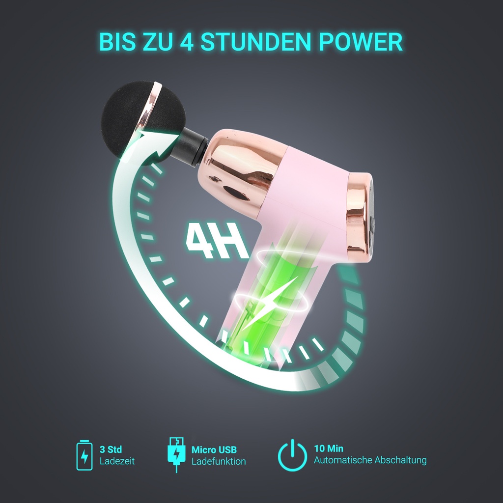 AsVIVA MGN2 massage gun, rosé – battery