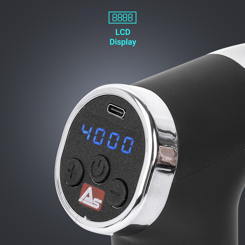 AsVIVA MGN2 massage gun, black – LCD display