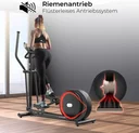Low-maintenance belt drive of the AsVIVA Cross Trainer C29 Step for a quiet and smooth run