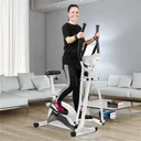 The home-friendly AsVIVA C16 cross trainer in the living room, compact and ideal for home workouts