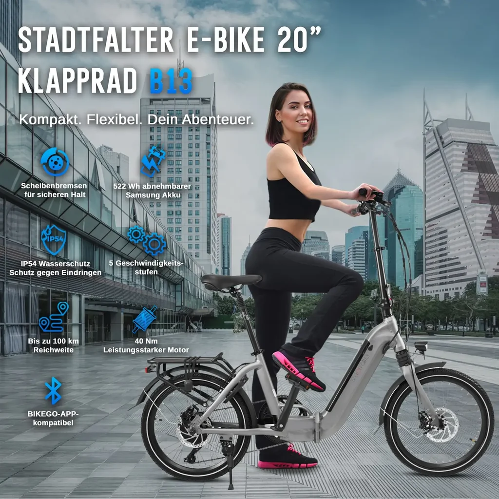 E-Bike Klapprad Stadtfalter B13 – Vorteile