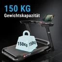 High load capacity and sturdy frame of the AsVIVA Smart T18 Pro treadmill for high user weight