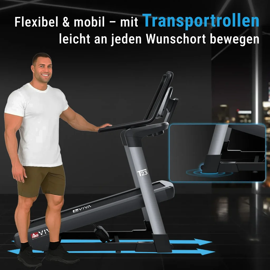 Laufband T23 Pro Climb Treadmill – Transportrollen