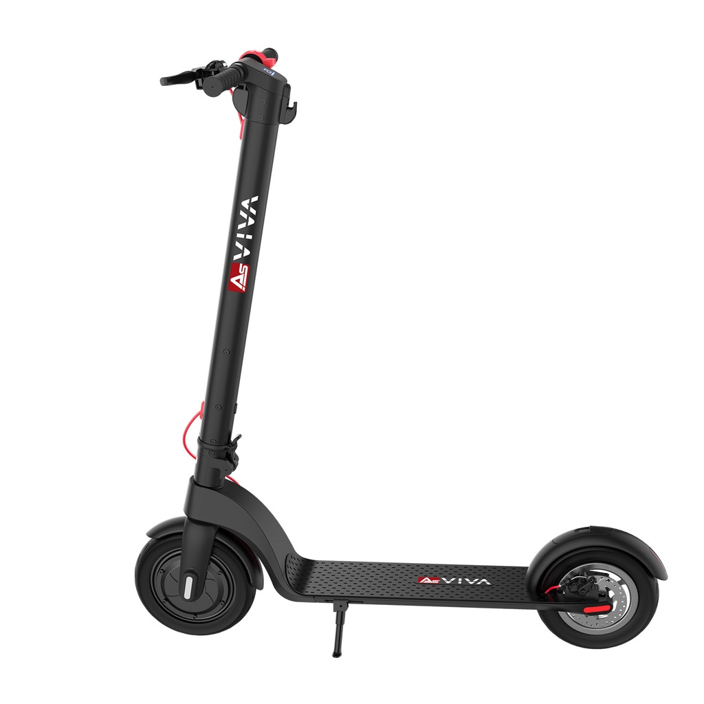 E-Scooter AsVIVA ES01 Tretroller – Seitenansicht Logo