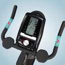 Hand pulse sensors on the handlebar of the AsVIVA Speedbike Power Trainer S8 Pro for heart rate measurement