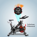 Training computer with LCD display of the AsVIVA Speedbike Power Trainer S8 Pro
