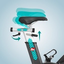 Multi-adjustable saddle of the AsVIVA Speedbike Power Trainer S8 Pro for ergonomic workouts