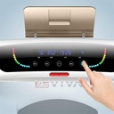 LED display of the AsVIVA Walking Pad treadmill T211 showing speed and workout data