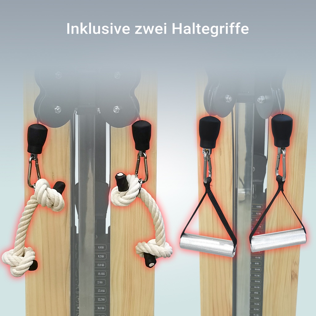 Kraftstation & Kabelzugstation MG7 – Light Wood Griffe
