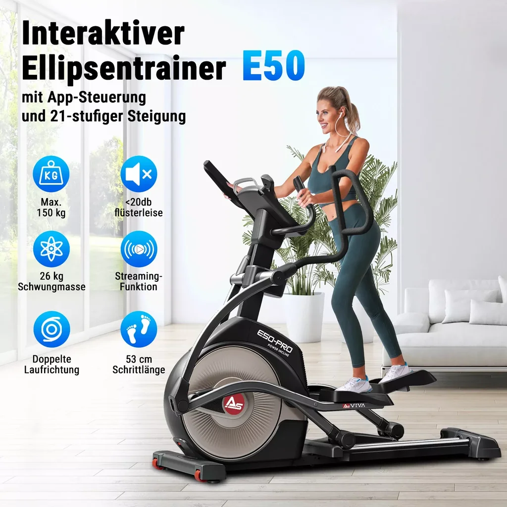 Crosstrainer Smart Stair Pro E50 – Ellipsentrainer Studio Ausstattung