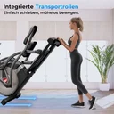 Integrated transport rollers of the AsVIVA E50 Pro cross trainer for easy moving in the room
