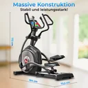 Solid and sturdy construction of the AsVIVA E50 Pro cross trainer for safe and stable training